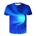 thumbnail image 3 of IDALL Graphic Tees Men Mens Shirts Funny Shirts Fashion 3D Print T Shirts Funny Graphics Pattern Crewneck Short Sleeve Tees Summer Tops Blue L, 3 of 5