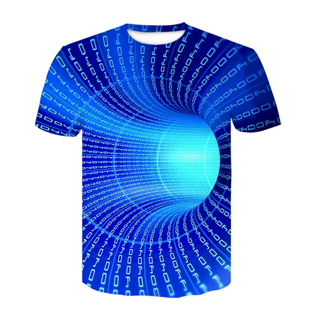 Men T Shirt for Men - Fashion 3D Print Graphics Crewneck Short Sleeve Tee Featuring Unique Patterned Design Everyday Wear
