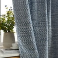thumbnail image 3 of THD East Jacquard Slub Texture - Privacy Curtains with Back Tab Rod Pocket Lightweight Window Curtains Drapery Panels for Bedroom, Dining Room & Living Room, 2 Panels (52 x 84 Inch, Navy Blue), 3 of 6