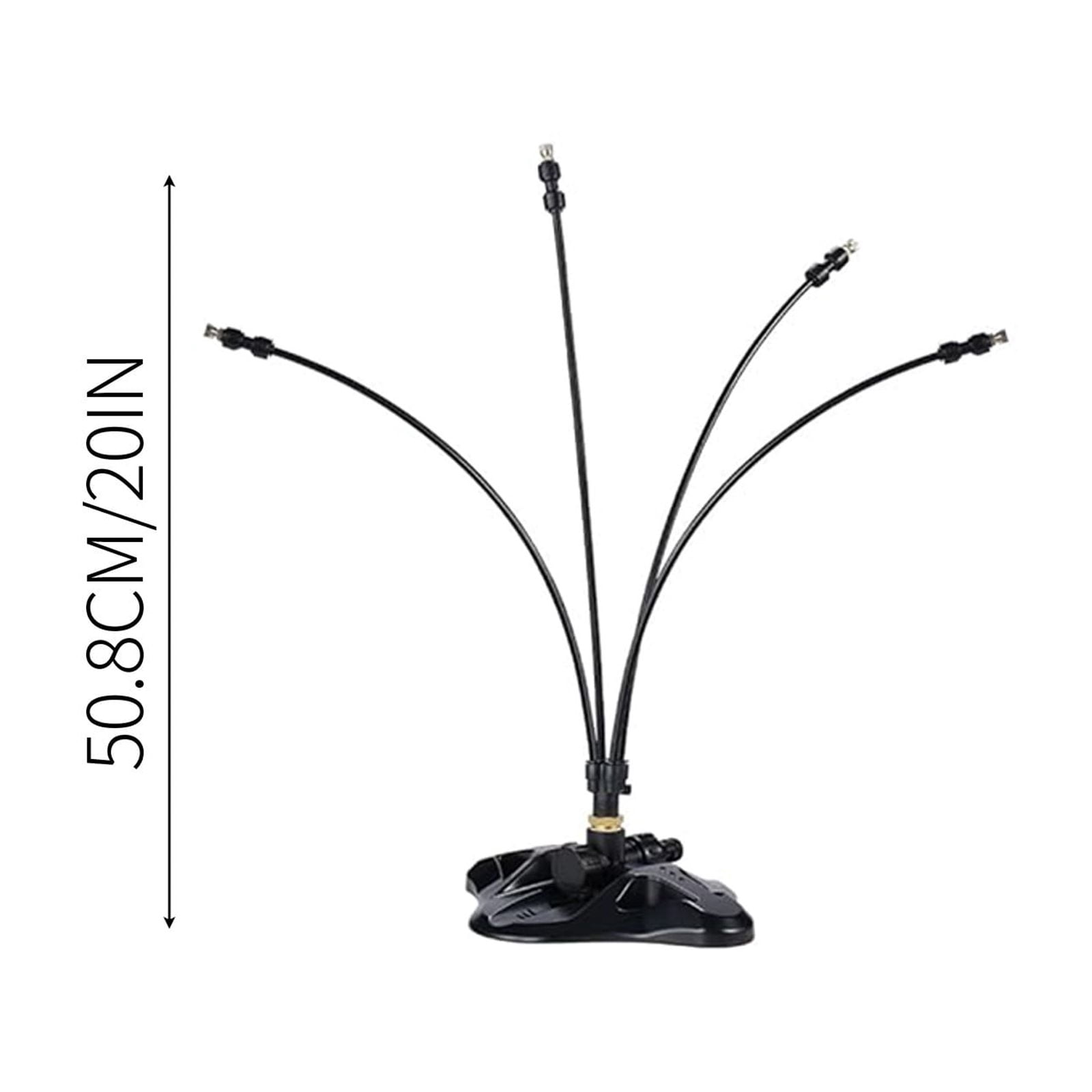 Adjustable Multi-Arm Microphone Stand with Flexible Gooseneck Arms and Stable Base for Studio and Stage Use