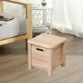 thumbnail image 6 of EHJRE Wooden Foot Stool with Drawer Bench Foot Rest for Home Apartment Small Space 30cmx30cmx30cm, 6 of 9