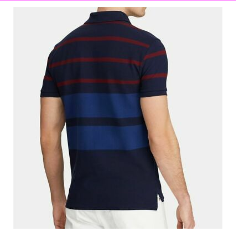 $98 Polo Ralph Lauren Men's Classic-Fit Retro Mesh Polo Shirt, Navy Multi, L - image 2 of 2