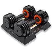 Grit Adjustable Dumbbells (Pair) - 2.5 to 12.5 lb - Fast Adjusting Weights with Tray for Men and Women