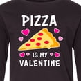 thumbnail image 4 of Inktastic Pizza is My Valentine with Hearts Long Sleeve Youth T-Shirt, 4 of 5