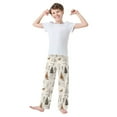 thumbnail image 2 of FORMRS Boys Pajama Pants with Pockets Size 9-10Y Kids Lounge Sleep Bottoms, Beige Christmas Forest, 2 of 8