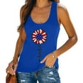 thumbnail image 2 of IROINNID Women's Round Neckline Tank Sleeveless Casual America Flag Casual Tops Blouse Tops Women Tops July 4th, 2 of 5