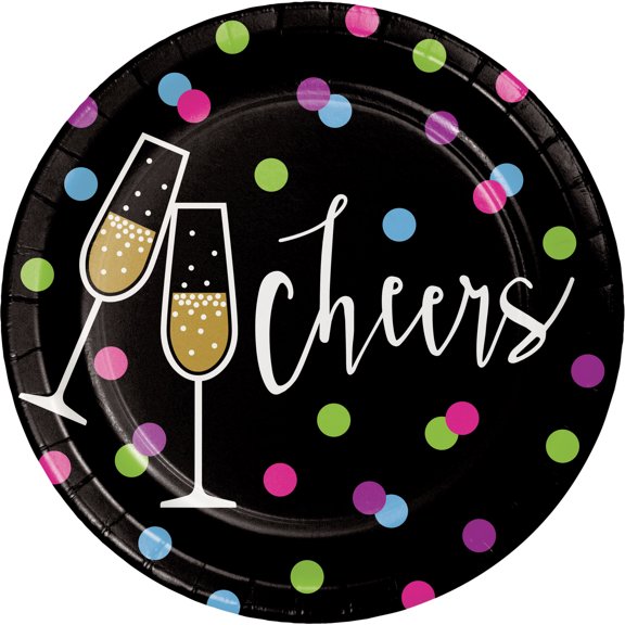 New Year's Cheers Dessert Plates, 8 pack