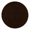 thumbnail image 3 of Unique Loom Solid Shag Collection Area Rug (6' 1" Round Chocolate Brown), 3 of 7