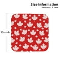 thumbnail image 3 of Kll Square Drink Coasters Set Of 4,Pu Leather Absorbent Coasters Set Decorative Coffee Cup Coasters Housewarming Gift For Home Decor-Maple Leaves, 3 of 9