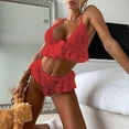 thumbnail image 2 of Gibobby Conjunto de lencería Lencería Sexy para Mujer Baby Doll Mujer Sexy Color Negro Mono Sensual y Elegante Fina Lenceria para Dama(Rojo, M), 2 of 5