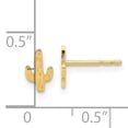 thumbnail image 3 of Finest Gold 14K Yellow Gold Polished Cactus Post Earrings, 3 of 3