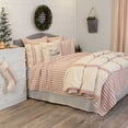 Piper Classics Farmhouse Throw Pillow Cover - 20x20 Inch Red Grain Sack Stripe With Wooden Buttons