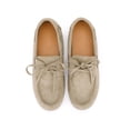 thumbnail image 3 of BLISSFUL STEP Women's Round Toe Boat Flats Slip on Loafers Beige (Size 6), 3 of 5