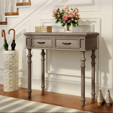 Finch - Cassatt 2 Drawer Console Table - Gray