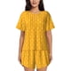 thumbnail image 1 of Balery Corn Kernels Conjunto de Pijama para Mujer con Estampado, Dos Piezas de Manga Corta y Shorts, Ropa de Dormir Suave con Cuello Redondo y Bolsillos-3X-Large, 1 of 6