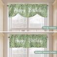thumbnail image 5 of Happy Birthday Tie Up Valance Curtains for Windows, Kitchen Curtains Window Treatments, Sage Green Modern Abstract Art Short Window Shades Valances for Bedroom Bathroom Cafe 42"x18", 5 of 8