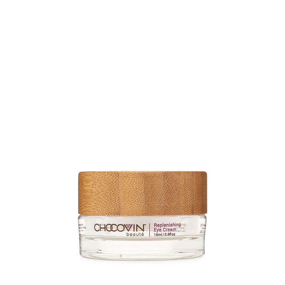 Chocovin Replenishing Eye Cream - Under Eye Cream for Dark Circles and Puffiness - Anti-Aging Eye Cream Made with Resveratrol, Epigallocatechin Gallate, and Marine Plankton (0.5 oz / 15mL)