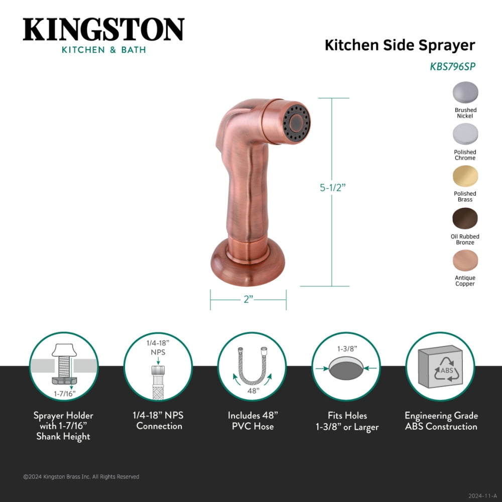 Kingston Brass KB752SP Magellan Centerset Kitchen Faucet, Polished Brass