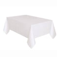 thumbnail image 1 of White Rectangular Plastic Table Cover, 54" x 108", 1 of 3