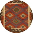 thumbnail image 1 of Ahgly Company Indoor Round Contemporary Light Brown Oriental Area Rugs, 8' Round, 1 of 6