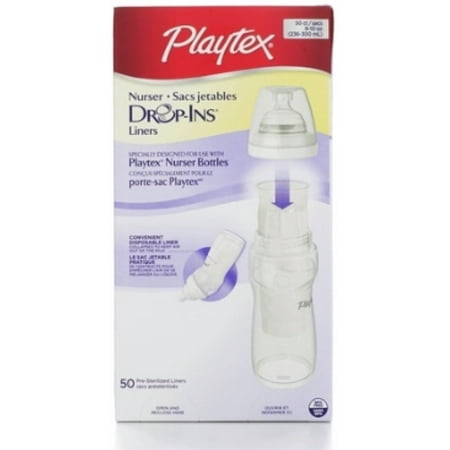 Playtex Drop-Ins Pre-Sterilized Disposable Liners, 8-10 oz 50 ea