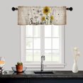 thumbnail image 4 of Sunflower Curtains Kitchen Valance for Windows Rustic Window Toppers Valances Rod Pocket Window Treatments 1 Panel U R My Sunshine Retro Letter Short Curtains for Farmhouse Bathroom Bedroom 54 x 18 in, 4 of 6