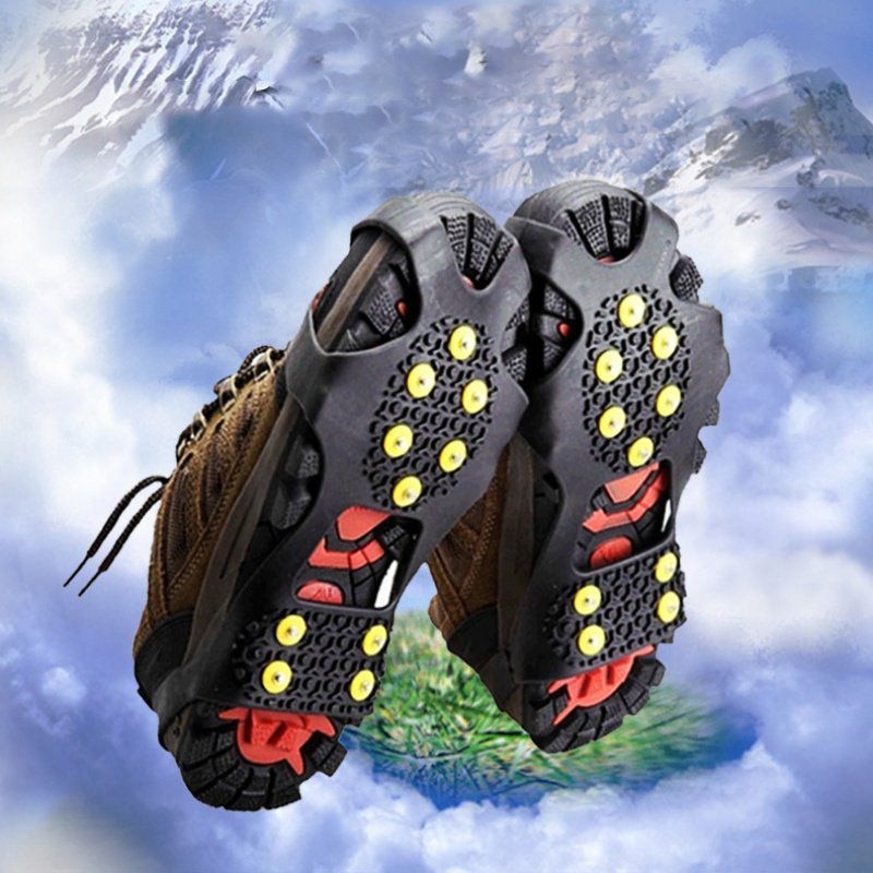 Snow Grippers Ice Cleats - Snow Grips Crampons Anti-Slip Traction Cleats Ice Grippers for Shoes and Boots - Steel Studs Slip-on Stretch Footwear for Women Men Kids - image 2 of 6