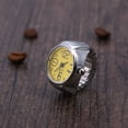 thumbnail image 3 of EeaseMX Reloj de pulsera unisex de acero inoxidable elástico y creativo, de cuarzo, para hombre, mujer y pareja (amarillo), 3 of 7