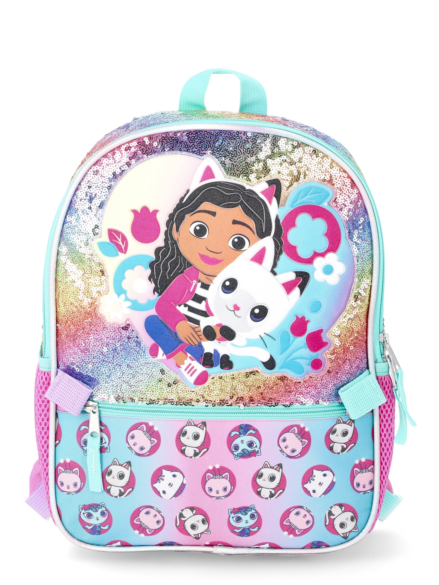 Gabby's Dollhouse Toddler 14" Backpack & Lunch Set, Rainbow