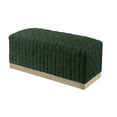 thumbnail image 3 of Nicole Miller Macheline Velvet Bench Intricate Woven Pattern Stainless Steel Base, 3 of 10