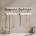 thumbnail image 6 of NiHome 4-Pack Wall Mount Acrylic Jewelry Storage for Necklaces, Bracelets, Earrings, Accessories, Easy Installation for Vanity, Bathroom, Kitchen (White), 6 of 7