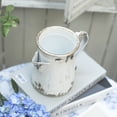 thumbnail image 2 of Vinatge Flower Vase for Table Decor,Rustic Metal Pitcher Milk Jug White Vase - Farmhouse Vase Home Decor, Perfect for Fresh/Dried Flowers, 2 of 8