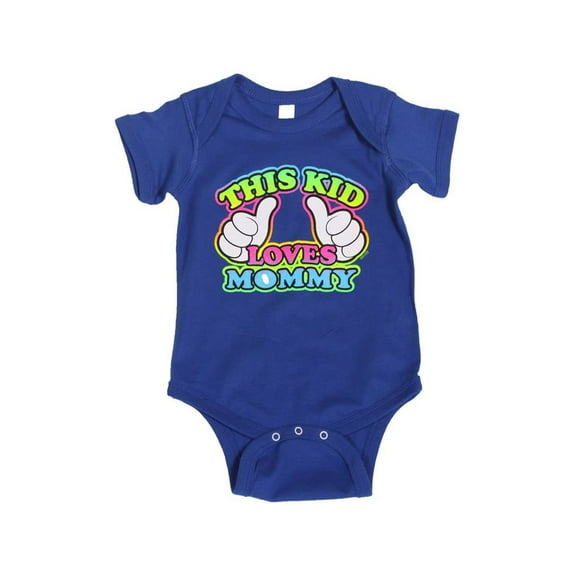Infants This Kid Loves Mommy Bodysuit - Royal - 12M