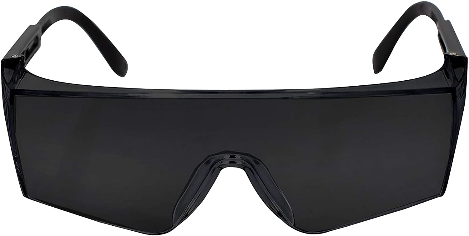 Zayaan Health Boxer Safety Glasses, Black Lens Black Temple For Men and Women, Anti Scratch & Fog (Pack of 144)