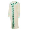 thumbnail image 4 of Knit Long Dress with Button Down and Lapel for Women, 4 of 9