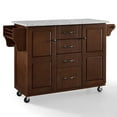thumbnail image 1 of Crosley Eleanor Gray Granite Top Kitchen Cart in Mahogany, 1 of 12