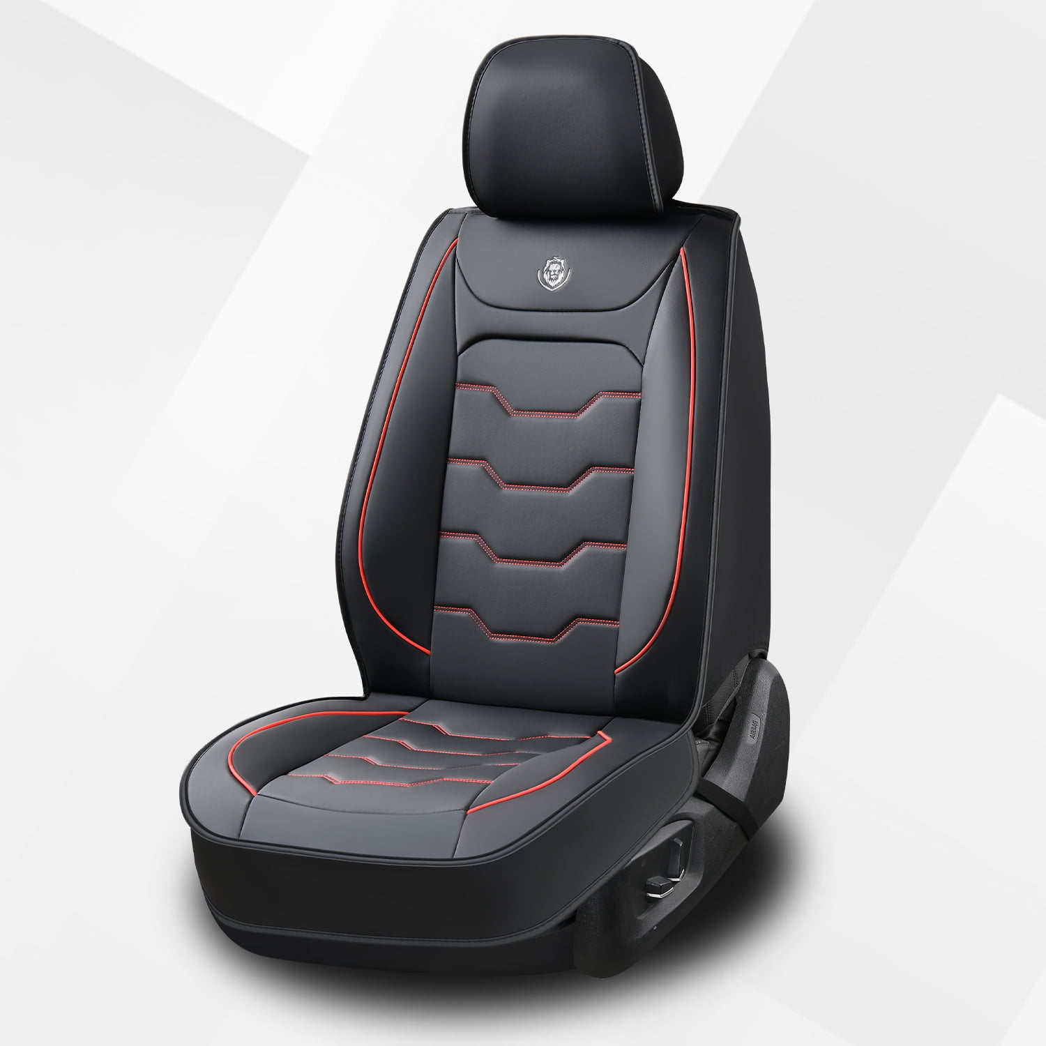 Car Seat Covers，Front and Rear, Fits NISSAN PATHFINDER 2000-2026, Black & Red Lines 1 Pieces