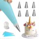 thumbnail image 1 of Piping Bags and Nozzles Set 9 Pcs Cake Decorating Supplies Kit with 2 Silicone, 1 of 5