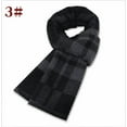 thumbnail image 5 of Men's Wool Blend Scarf, Warm Plaid Pattern Winter Scarf with Fringe,31x180cm,18, 5 of 48