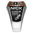 thumbnail image 3 of Order Now for 2025 Graduation, Freestyle Men's Rose Silver Birthstone Class Ring Sterling Silver, Personalized, High School or College Graduation, 3 of 5