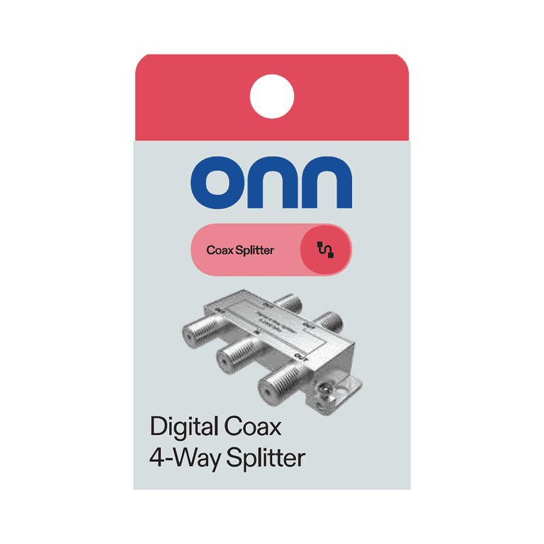 onn. 4-Way Digital Coax Cable Splitter photo 5