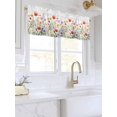 thumbnail image 3 of Valances for Windows Spring Watercolor Rod Pocket Cafe Window Treatments Valance Curtains for Kitchen Bathroom Laundry Basement Windows 42"x12", 3 of 9