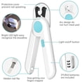 thumbnail image 2 of Cortauñas para perros y gatos, cortauñas para mascotas con luz LED para evitar el corte excesivo, lima de uñas oculta, cuchilla afilada, kit de herramientas de aseo profesional para el cuidado de las, 2 of 5