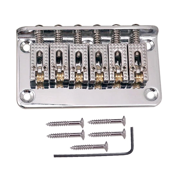 Guitarra Rodillo Sillín Puente Baoblaze Stringer Sillín Tornillo Accesorio para Instrumentos de Cuerda Plateado