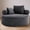 Dark Grey + Foam+Spring + Fiber Foam and Polyester Fiber Pad, variant on Peasulin Round Sofa Bed with Memory Foam Sectional Couches for Living Room, Cloud Couch with three pillows, White