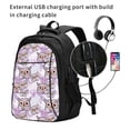 thumbnail image 2 of Balery Owl And Floral Mochila con carga USB para hombre y mujer - Mochila impermeable y antirrobo para portátil con puerto USB para viajes, trabajo, estudios y universidad, 2 of 7