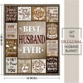 thumbnail image 4 of Gift for Husband Blanket, Husband Valentine Gift Throws Blanket from Wife, Wedding Gifts for Husband, Father''s Day Birthday Presents for Husband Ultra-Soft Blanket 50x60 Inch, 4 of 6