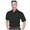 Black/Gray, variant on Monterey Club Men's Short Sleeve Track Print Golf Polo Shirt #3528