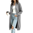 thumbnail image 2 of IUYRTFE Women Mid Length Zip Up Coat with Pockets for Winter Casual Daily Wear, 2 of 7