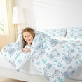 thumbnail image 4 of Homewish Cute Aniaml Elephant Full Size Comforter Sets,Cartoon Loves Pattern Bedding Comforter Set,White Blue Bedding Sets For Kids,Breathable Home Decor Reversible,3 Pieces, 4 of 8